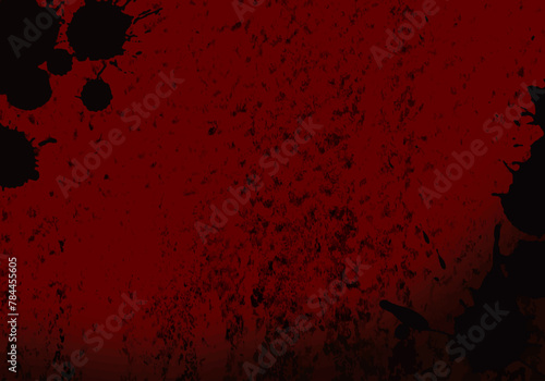 赤い壁にシミのある不気味な背景　ホラー　血 photo