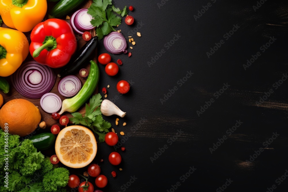Set of ingredients for fresh vegetable salad, concept of diet and vegetarian nutrition, healthy lifestyle, top view with copyspace for tex
Set of ingredients for fresh vegetable salad, concept of diet and vegetarian nutrition, healthy lifestyle, top view with copyspace for tex