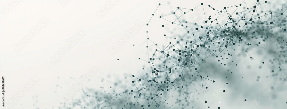 Obraz premium Abstract background with network connection dots