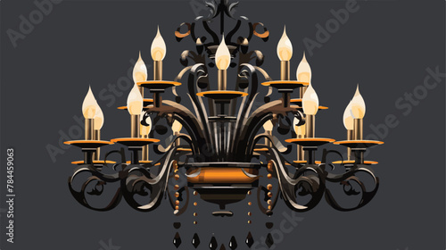 Modern style decorative home room lamp black metal © Hyper