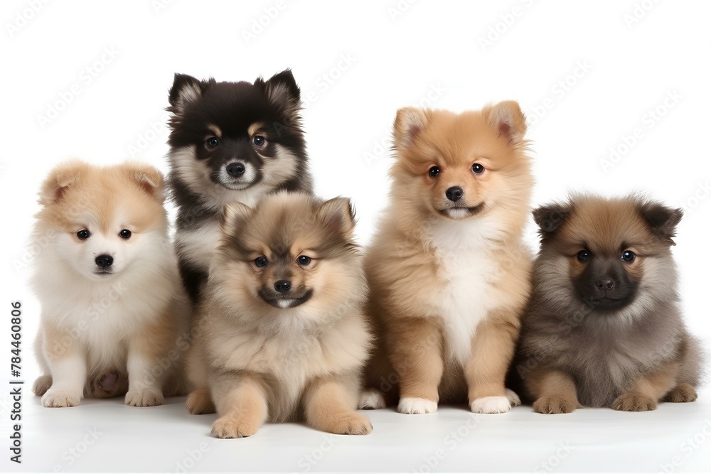group of puppies made by midjourney