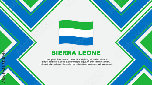 Sierra Leone Flag Abstract Background Design Template. Sierra Leone Independence Day Banner Wallpaper Vector Illustration. Sierra Leone Vector photo