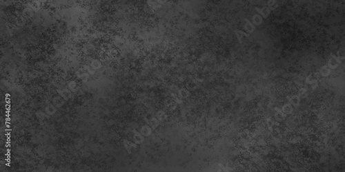 Dark black wall grunge textured concrete backdrop background. Panorama dark grey black slate gradient background or texture. Vector black concrete texture. Stone wall background.