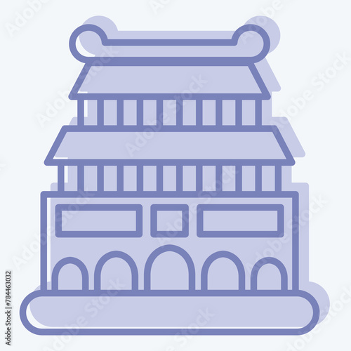 Icon Beijing. related to Capital symbol. two tone style. simple design editable. simple illustration photo