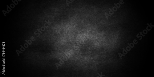 Dark black wall grunge textured concrete backdrop background. Panorama dark grey black slate gradient background or texture. Vector black concrete texture. Stone wall background.	
