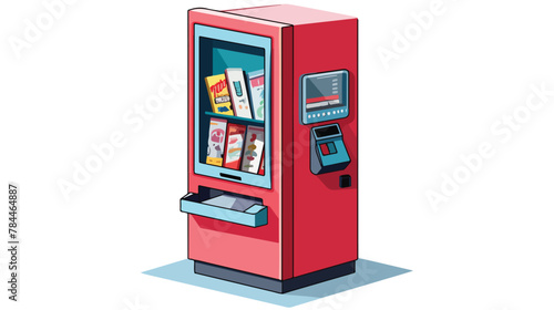 Newspaper vending machine icon. Simple illustration