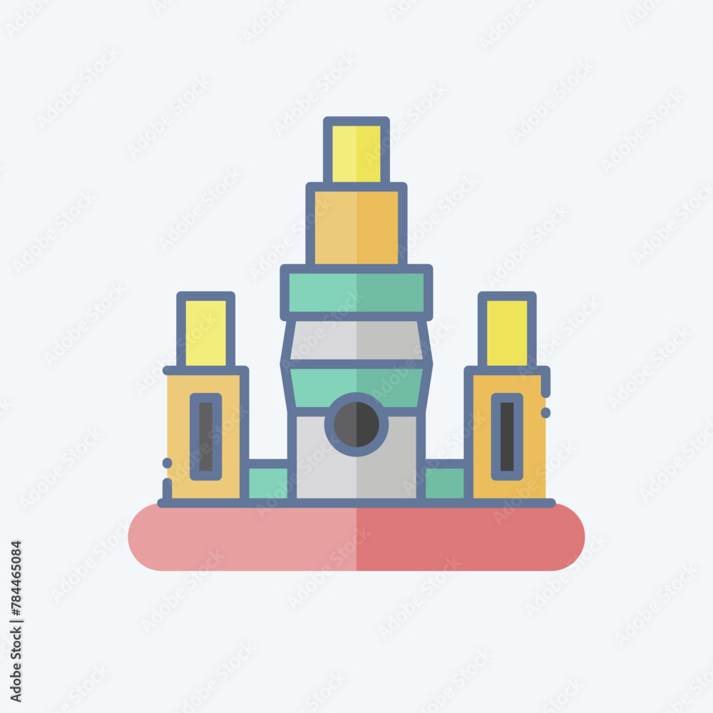 Icon Taipei. related to Capital symbol. doodle style. simple design editable. simple illustration Icon Taipei. related to Capital symbol. doodle style. simple design editable. simple illustration