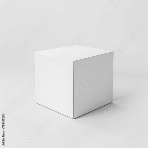 Blank white box mockup. product photography mockup, cube packaging mockup. generative ai © Анатолій Алаликін