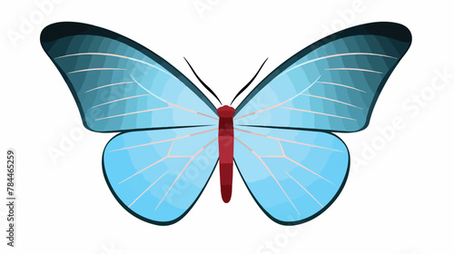 No butterfly sign icon outline style 2d flat cartoon © Hyper
