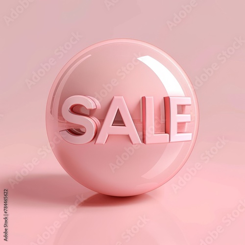 Minimalistic icons for web, social media, blender style, peach pink trendy color