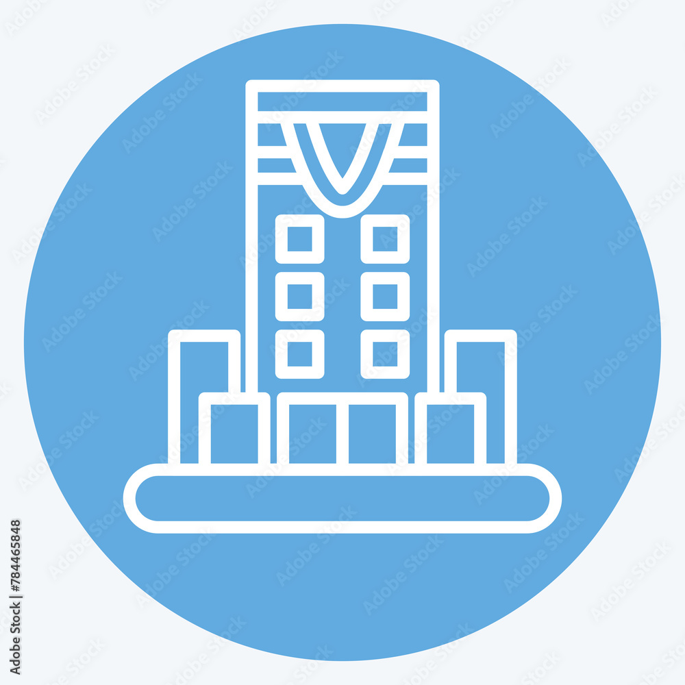 Icon Riyadh. related to Capital symbol. blue eyes style. simple design editable. simple illustration Icon Riyadh. related to Capital symbol. blue eyes style. simple design editable. simple illustration