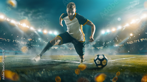 soccer player kicking ball © Cedric