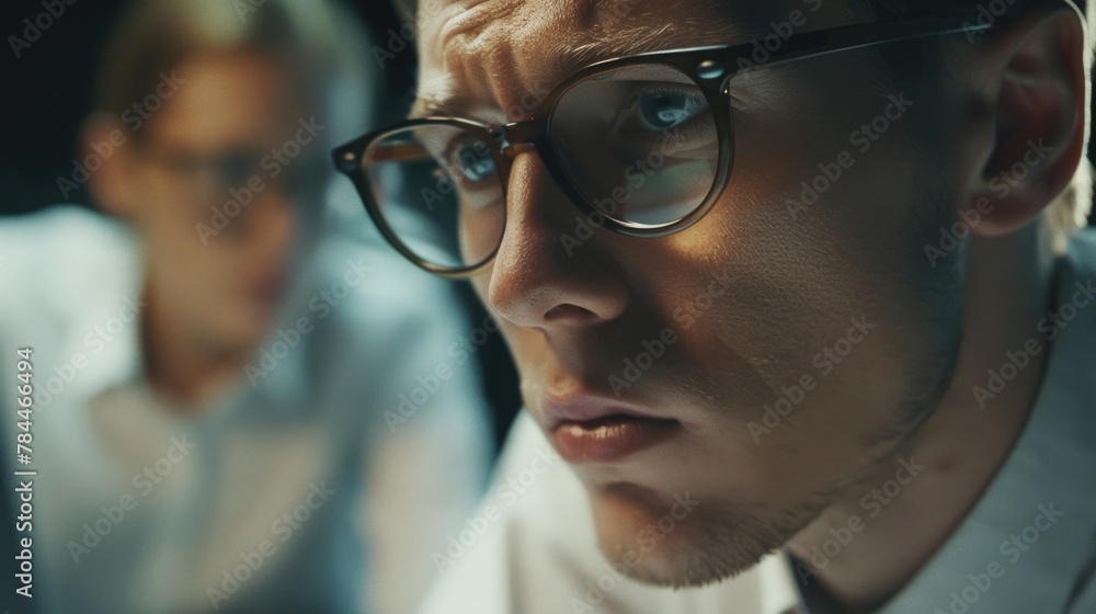 Two men looking at each other. Suitable for business concepts Two men looking at each other. Suitable for business concepts