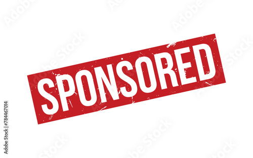 Sponsored Stamp. Sponsored Rubber grunge Stamp Seal