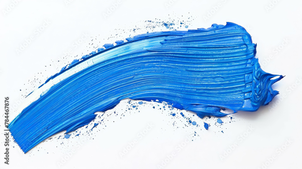 blue paint brush with paint, stroke of blue paint, isolated blue paint brush with paint, stroke of blue paint, isolated