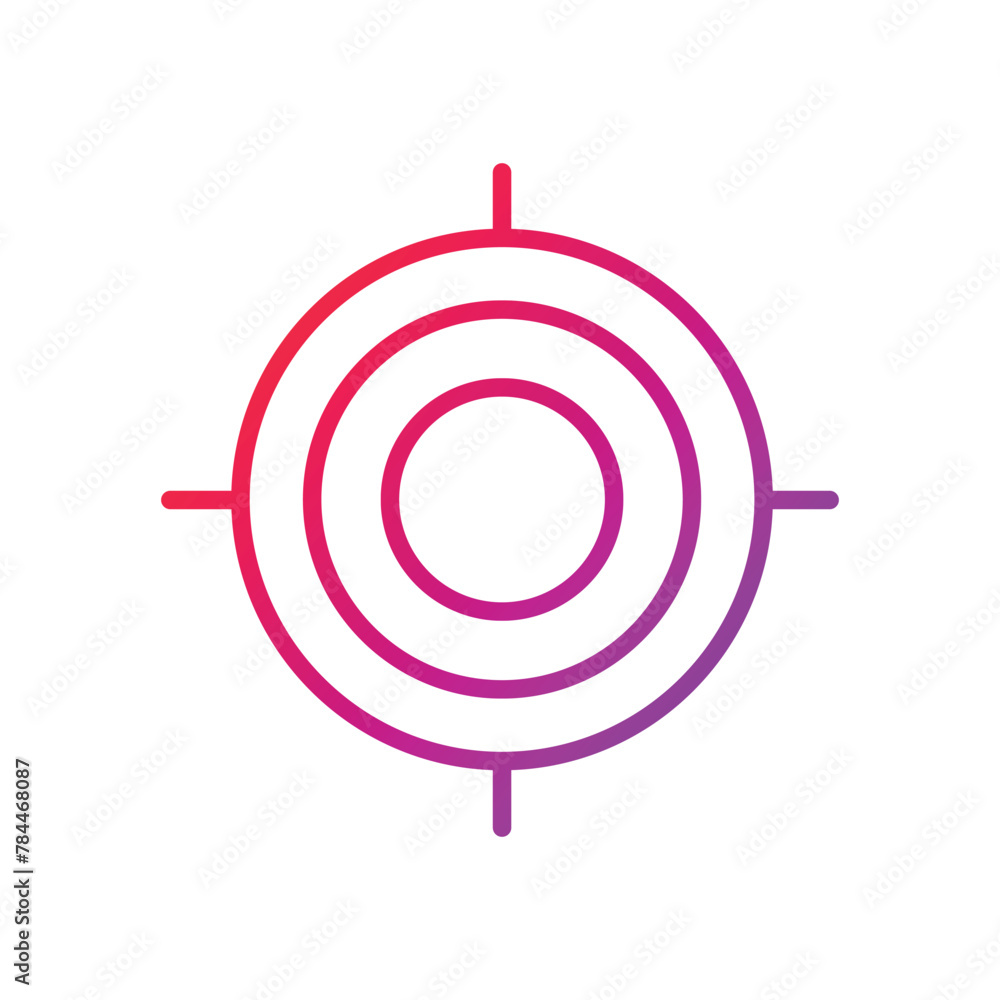 Target Gradient Icon Vector Illustration Target Gradient Icon Vector Illustration