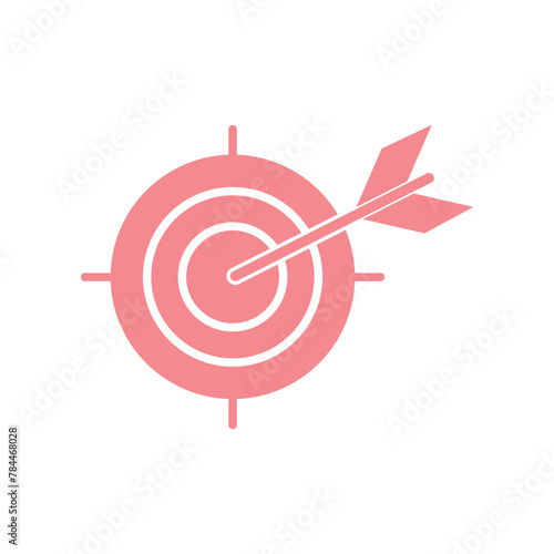 Flat Target Icon Symbol Vector Illustration © MahmudulHassan