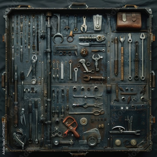 Comprehensive Toolbox Filled with Diverse Hardware Instruments for Skilled Craftsmanship and Repairs