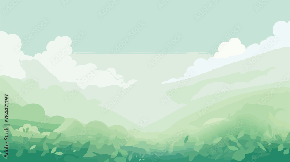 Pale green gradient background .. 2d flat cartoon v