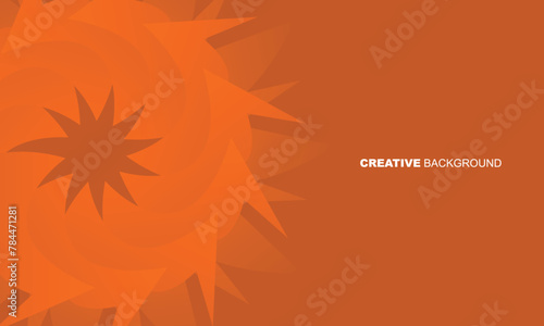 geometric orange abstract background for card, banner, presentation design