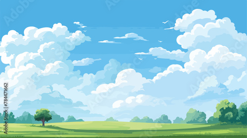 Panorama blue sky with white cloud background natur