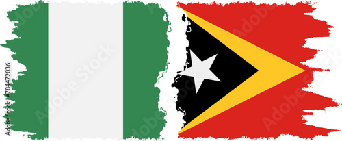 Free Download Timor-Leste - East Timor and Nigeria grunge flags connection vector - GFXLoad