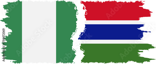 Free Download Gambia and Nigeria   grunge flags connection vector - GFXLoad