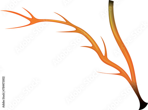 abstract orange tree