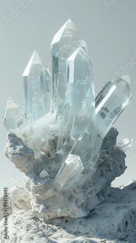 Captivating Crystalline Formations Gypsum Minerals in Dramatic Natural Geometry