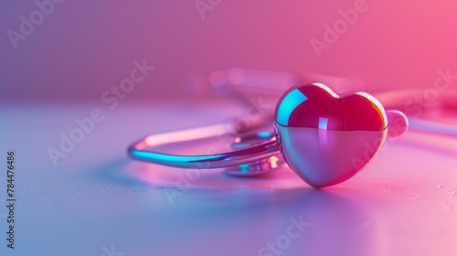 A heart-shaped stethoscope.