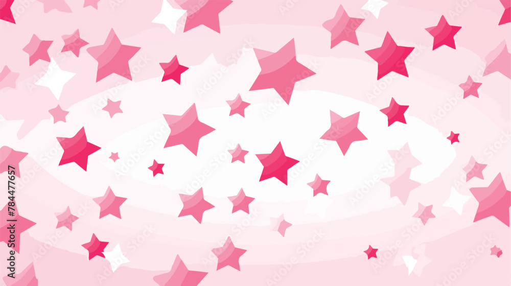 Pink Stars Background. Bright Pink Stars on a White