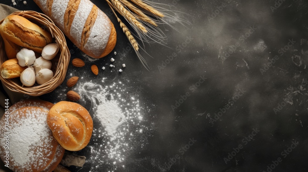 Bakery advertisment background with copy space