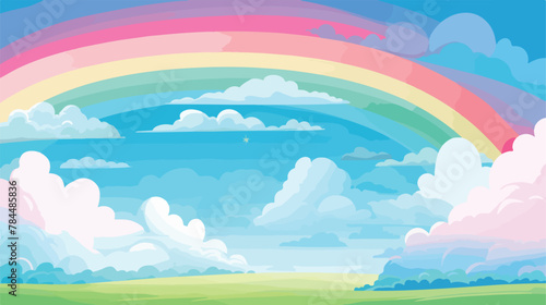 Rainbow abstrak background vector illustration 2d flat