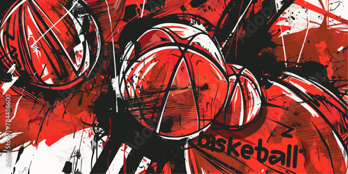 Graffiti Doodle Art on Basketball Court © Wemerson