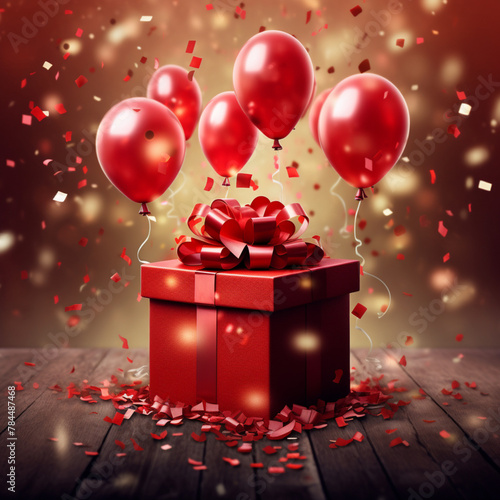 christmas background with gift