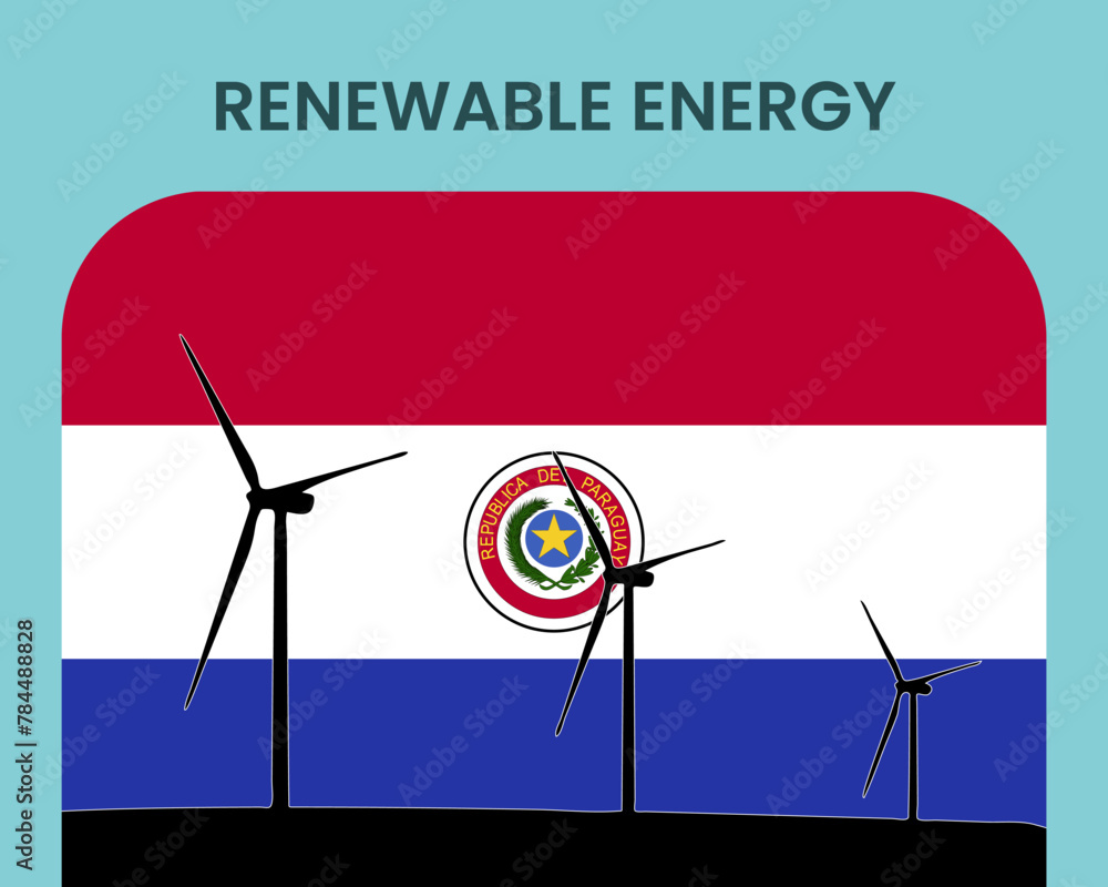 Fototapeta premium Paraguay renewable energy, environmental and ecological energy idea