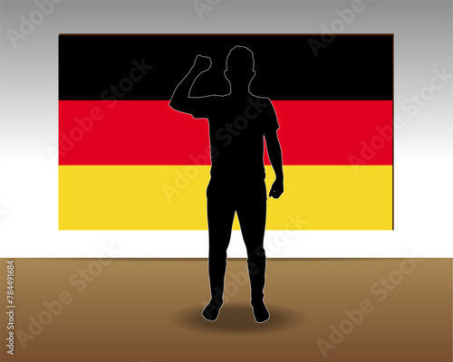 Germany flag paper texture, single-piece element, vector design