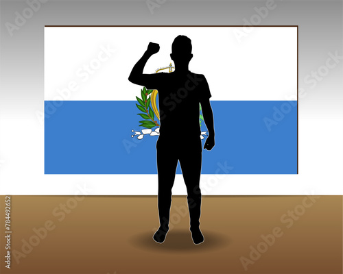 San Marino flag paper texture, single-piece element, vector design