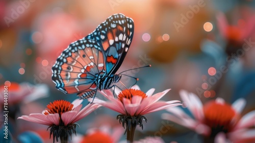 Butterfly Resting on Flower Petal © ArtCookStudio