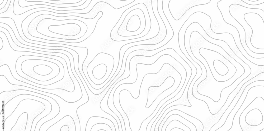 Topographic map background geographic line map with seamless ornament design. The black on white contours vector topography stylized height of the lines map.