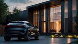 Matte Black SUV Concept at Night