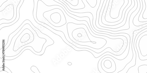 Topographic map background geographic line map with seamless ornament design. The black on white contours vector topography stylized height of the lines map.