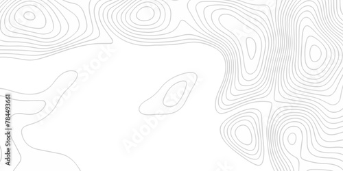 Topographic map background geographic line map with seamless ornament design. The black on white contours vector topography stylized height of the lines map.