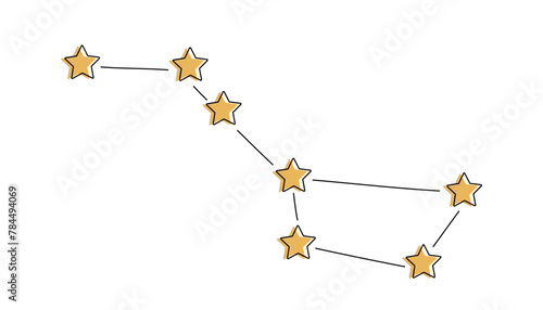 Constellation Ursa Major vector icon