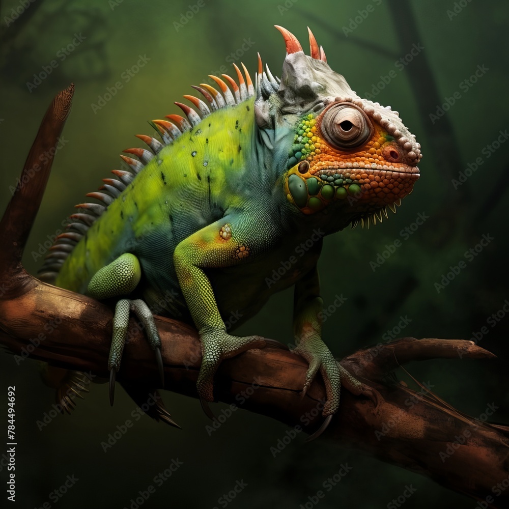 Fototapeta premium Chameleon Charm: Mesmerizing Images of Colorful Reptilian Wonders