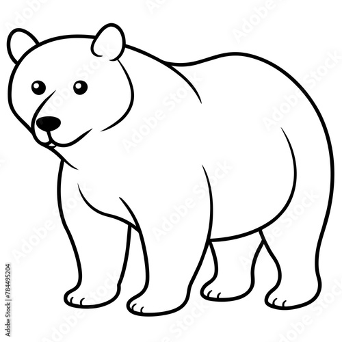 polar bear vector illustration mascot,bear silhouette,vector,icon,svg,characters,Holiday t shirt,black bear drawn trendy logo Vector illustration,bear on a white background,eps,png,line art © SK kobita