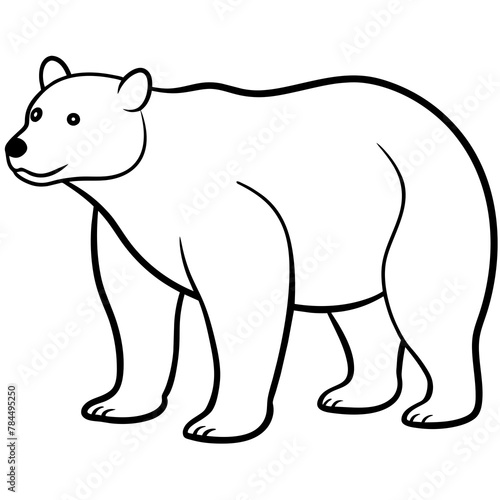 polar bear vector illustration mascot bear silhouette vector icon svg characters Holiday t shirt black bear drawn trendy logo Vector illustration bear on a white background eps png line art