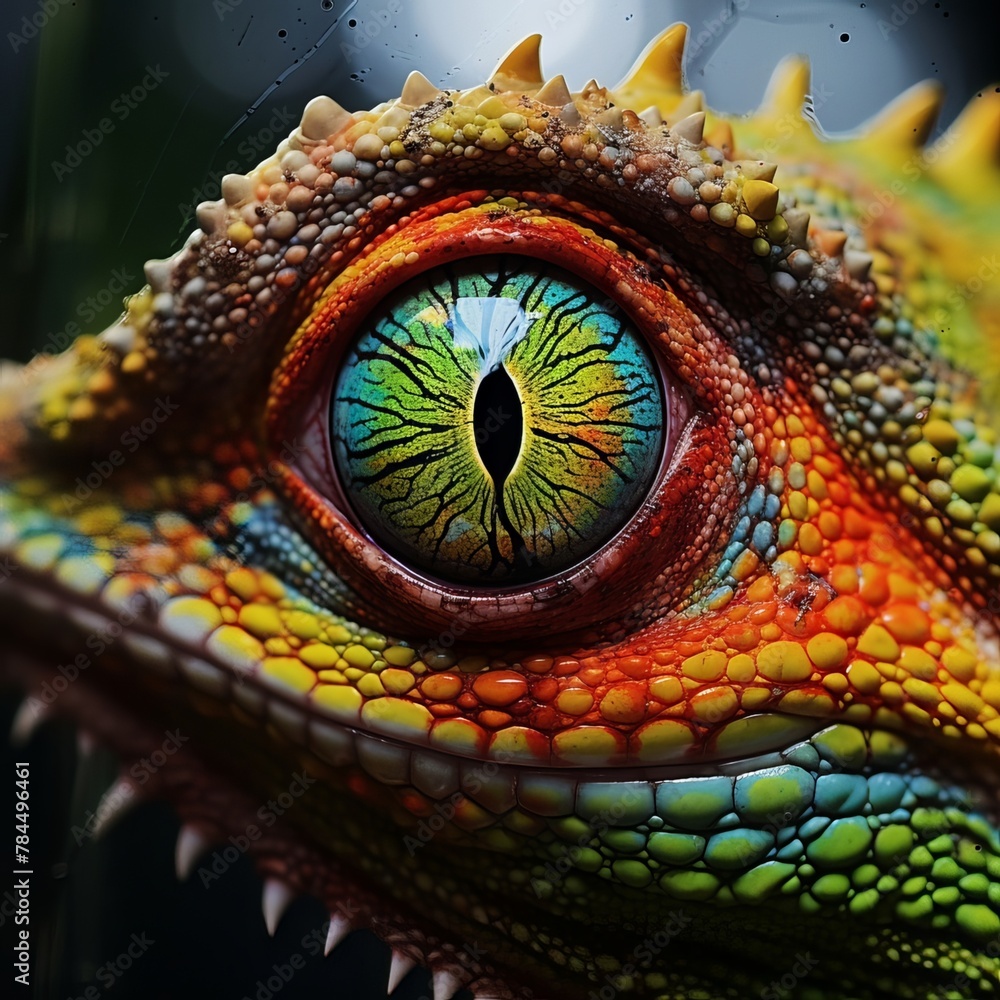 Fototapeta premium Chameleon Charm: Mesmerizing Images of Colorful Reptilian Wonders