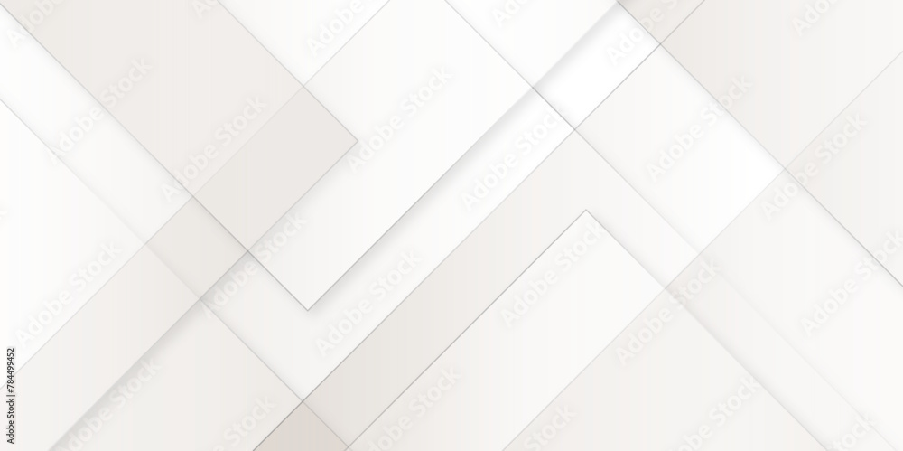Obraz premium Seamless architecture geometry tech modern abstract background, Decorative web layout or poster line,Abstract white and grey color geometric background, abstract Modern simple texture graphic element.