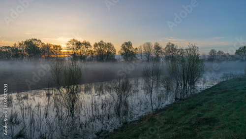 sunrise over the lake